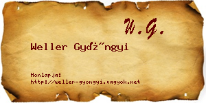 Weller Gyöngyi névjegykártya