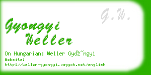 gyongyi weller business card
